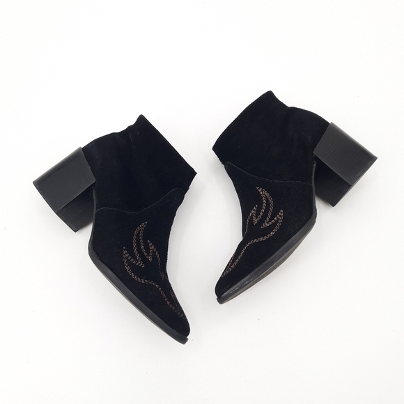 Matisse | Vox Western Embroidered Bootie in Black Suede - Picture 9 of 12